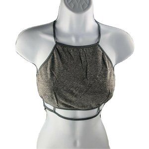 NWT LINE & DOT Charcoal Caged Bralette, charcoal, Size Medium